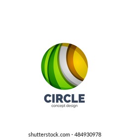 Vector abstract circle logo, business icon