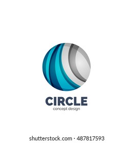 Logotipo do círculo abstrato do vetor, ícone comercial