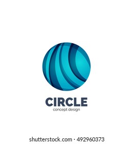 Vector abstract circle logo, business icon
