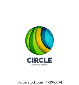 Vector abstract circle logo, business icon