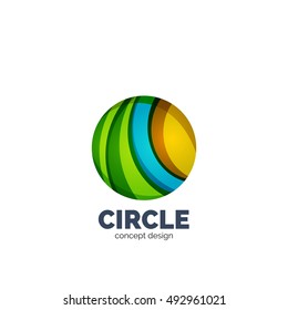Vector abstract circle logo, business icon