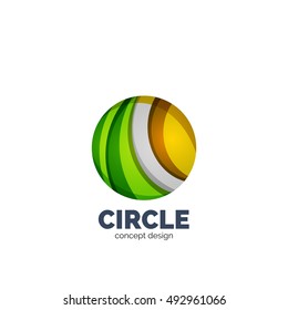 Vector abstract circle logo, business icon