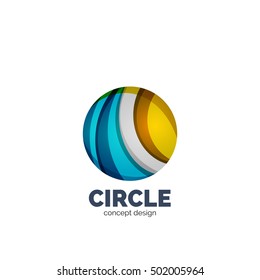 Vector abstract circle logo, business icon