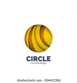 Vector abstract circle logo, business icon
