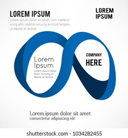 Vector abstract circle logo for company isolated, on white