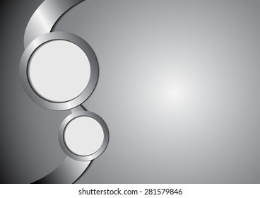 Vector : Abstract circle metal and space for text