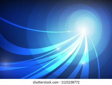 Vector : Abstract circle on blue background