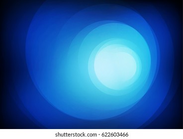 Vector : Abstract circle on blue background