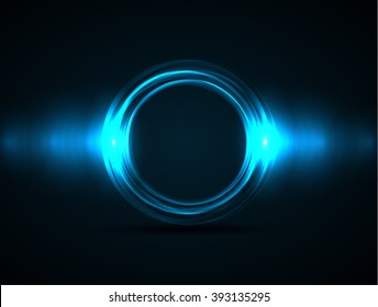 Vector abstract circle on a dark background