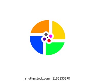 vector abstract circle swirl logo design elements