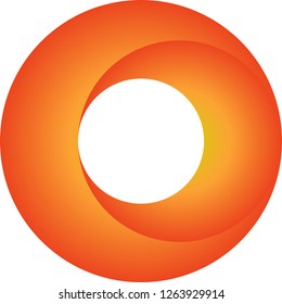Vector abstract circle swirl logo design element