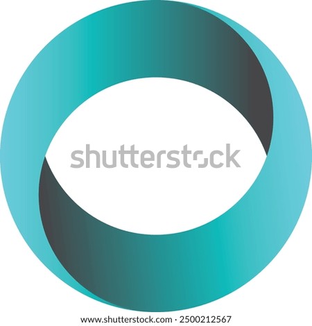 Vector abstract circle swirl logo design elements. Origami paper style, flat, line art, circle logo design template