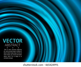 Vector abstract circle swirl. Smooth texture twist