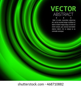 Vector abstract circle swirl. Smooth texture twist