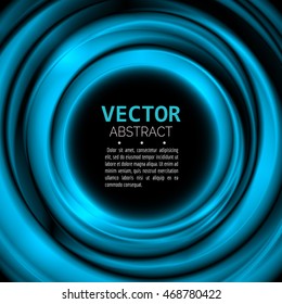 Vector abstract circle swirl. Smooth texture twist