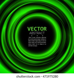 Vector abstract circle swirl. Smooth texture twist