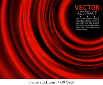 Vector abstract circle swirl. Smooth texture twist