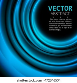 Vector abstract circle swirl. Smooth texture twist