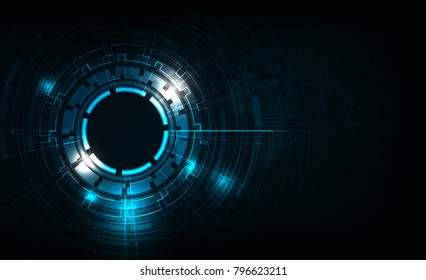 Vector abstract circle technology design.