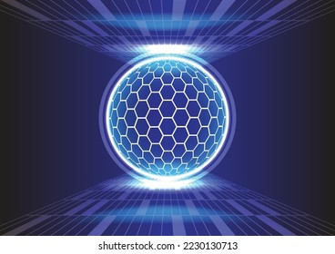 Vector abstract Circle visulization background, energy, light technology