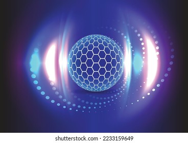 Vector abstract Circle visulization background, energy, light technology