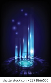 Vector abstract Circle visulization background, energy, light technology
