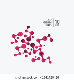 Vector abstract circles connected background