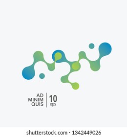 Vector abstract circles connected background