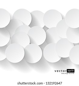 Vector Abstract Circles with drop shadows background design