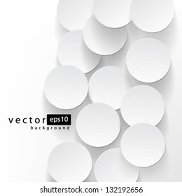 Vector Abstract Circles with drop shadows background design