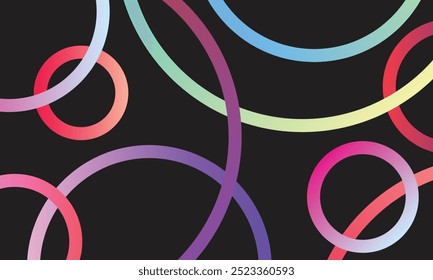 Fundo de gradiente de círculos abstratos de vetor