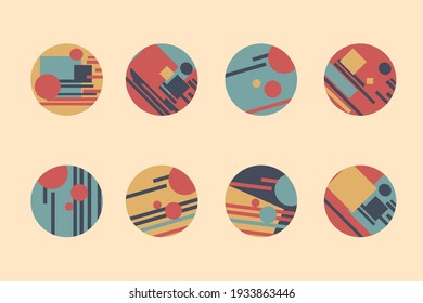 vector abstract circles for highlights, abstract circles on light isolated background