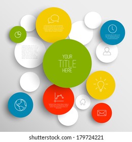 Vector abstract circles illustration / infographic template with place for your content