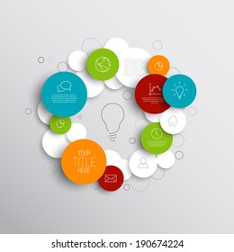 Vector abstract circles illustration / infographic template with place for your content