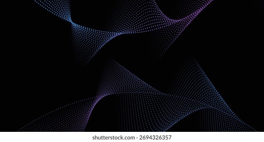 Vetor abstrato círculos linhas onduladas em quadro redondo espectro colorido luz moderna