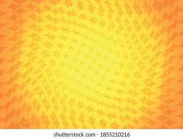 Vector : Abstract circles on orange and yellow background