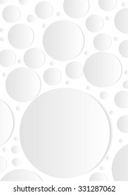 Vector : Abstract circles and shadow on white background