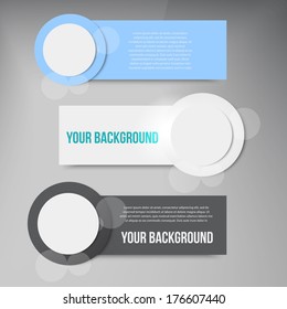 Vector abstract circles template banner. web design