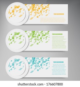 Vector abstract circles template banner. web design