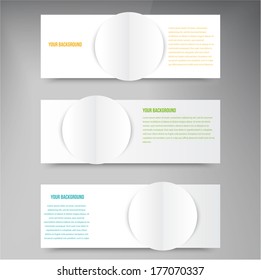 Vector abstract circles template banner. web design