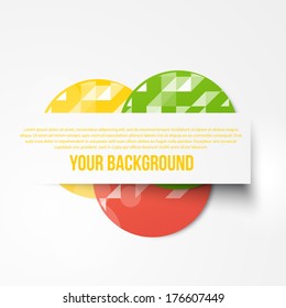 Vector abstract circles template. Object web design