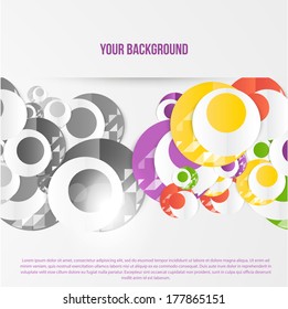 Vector abstract circles template. Object web design