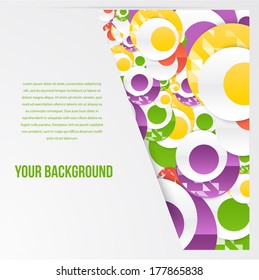 Vector abstract circles template. Object web design