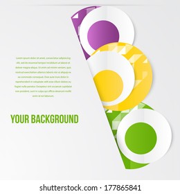 Vector abstract circles template. Object web design