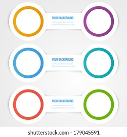 Vector abstract circles template. Object web design