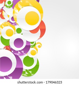 Vector abstract circles template. Object web design