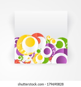 Vector abstract circles template. Object web design
