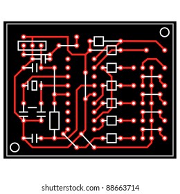 vector abstract circuit board