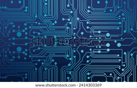 vector Abstract circuit board connecting dots and lines , data visualization technology background isolated design