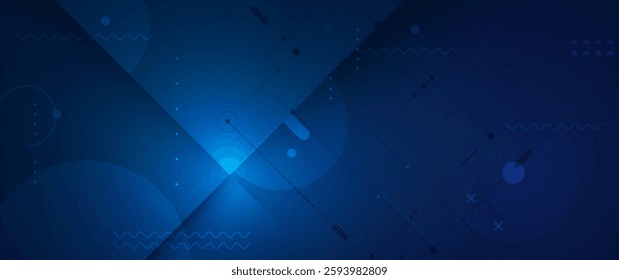 Vector Abstract circuit board design with line, dot on cyber space background, Illustration computer, science, digital network, modern communication technology, big data, connection futuristic concept